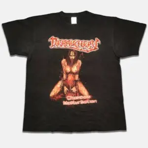 Vintage 2000s T-Shirt Debauchery Chainsaw Masturbation