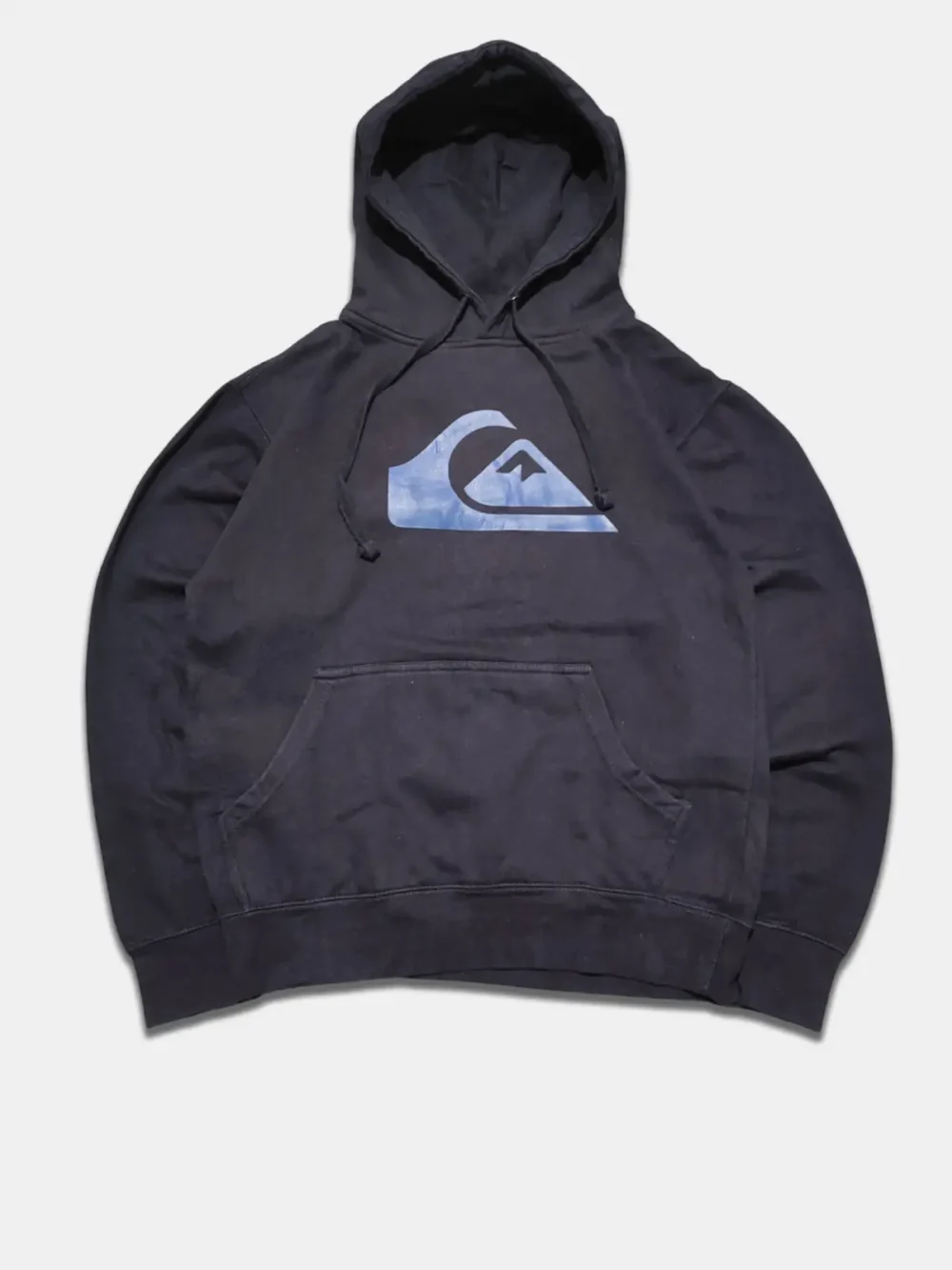 Hoodie Sweatshirt Quiksilver Big Logo Navy Blue (S)