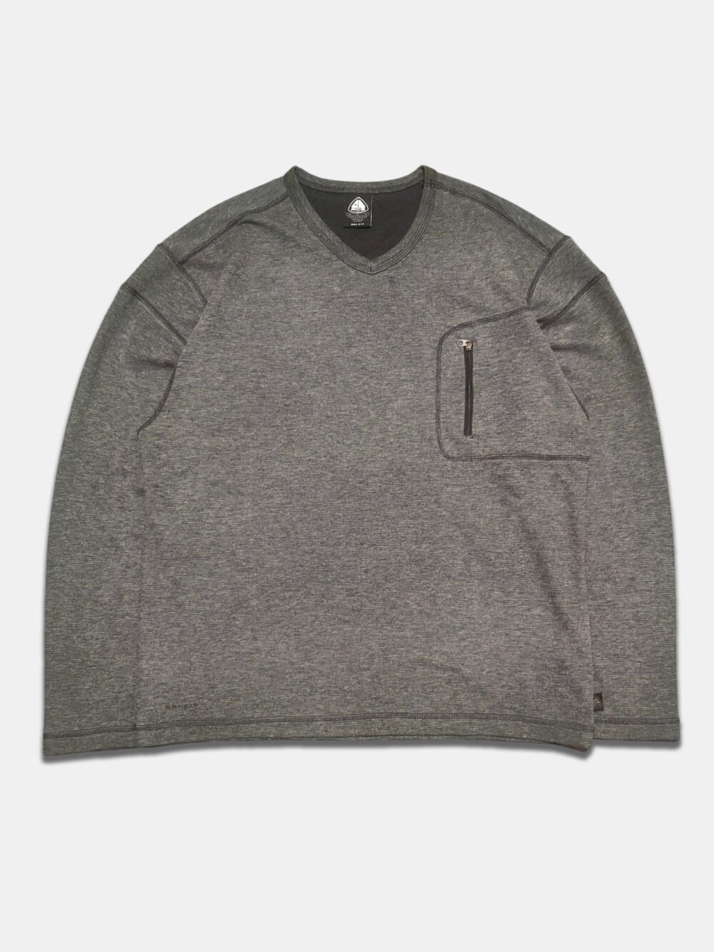 Vintage 2000s Thermal Longsleeve T-Shirt Nike ACG Dri-Fit Grey (M)