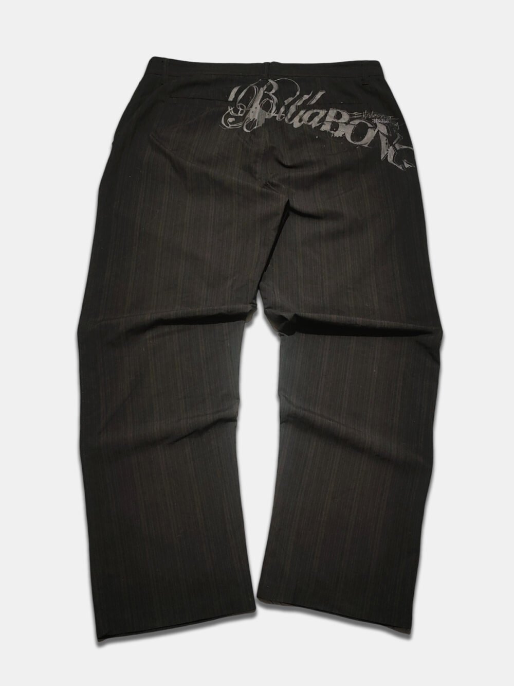 Vintage 2000s Pinstriped Trousers Pants 'Billabong' Black (W38)