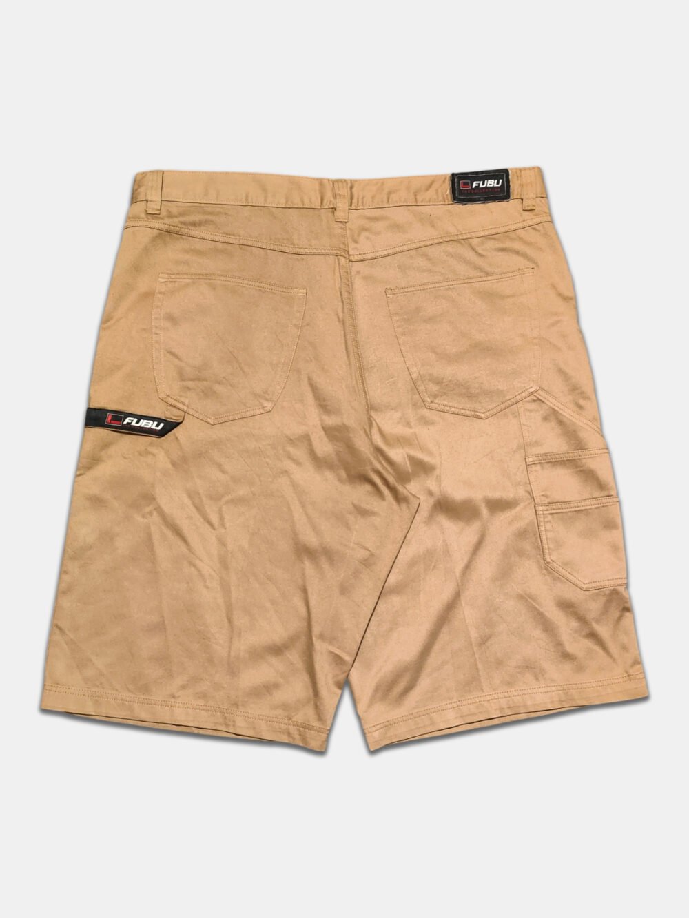 Vintage 2000s Carpenter Shorts 'Fubu' Beige Gold (W40)