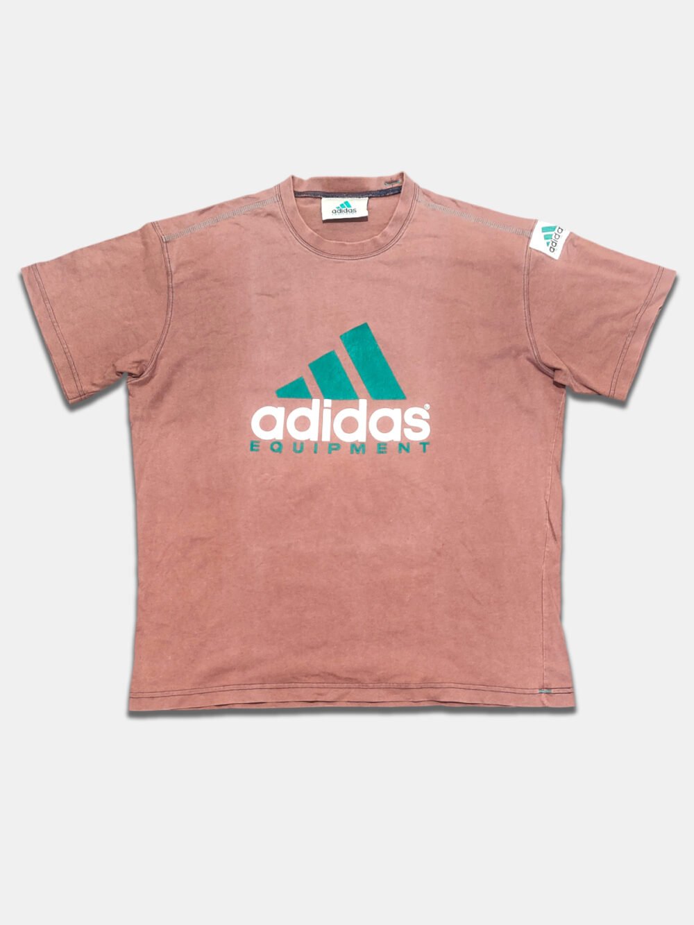 Vintage 90s T-Shirt Adidas Equipment Big Logo Ultra Faded (L)