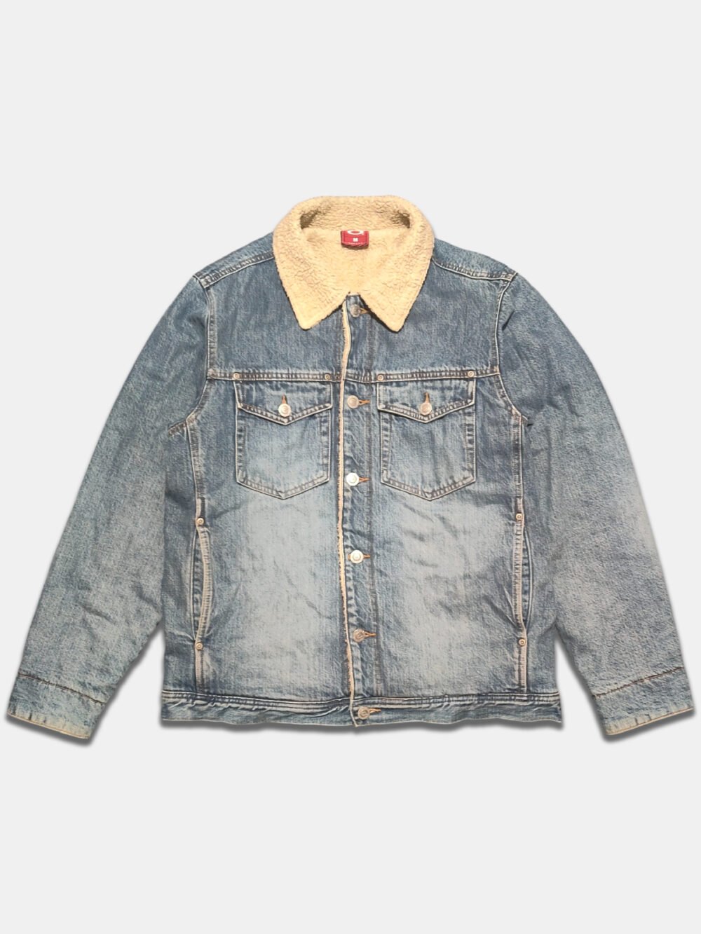 Vintage 2000s Sherpa Denim Jacket Oakley Washed (M)